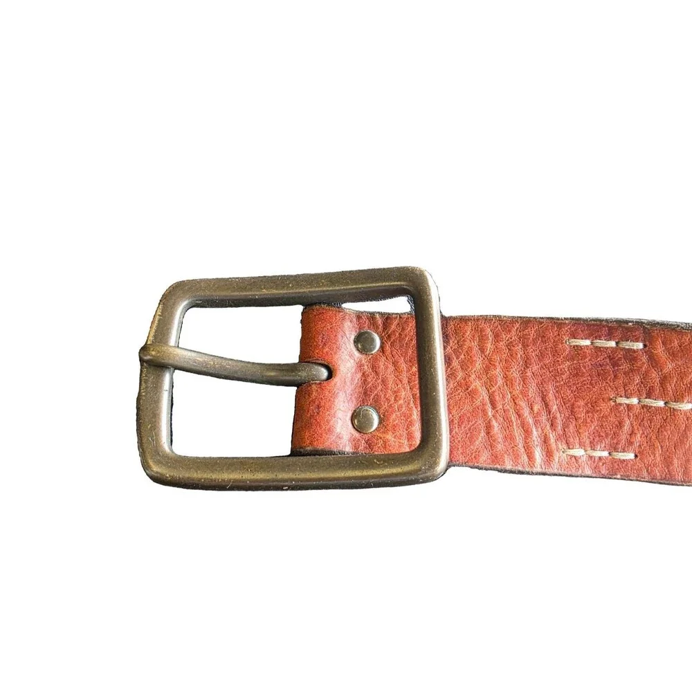 GAP Men's Brown Genuine Leather Belt Made In USA 32